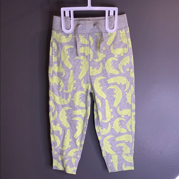 GAP Other - Baby Gap Gray and green toddlers Crocodile Print Bottoms size 2 years